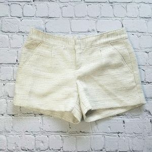 Banana Republic Cream Gold Shorts Sz 2